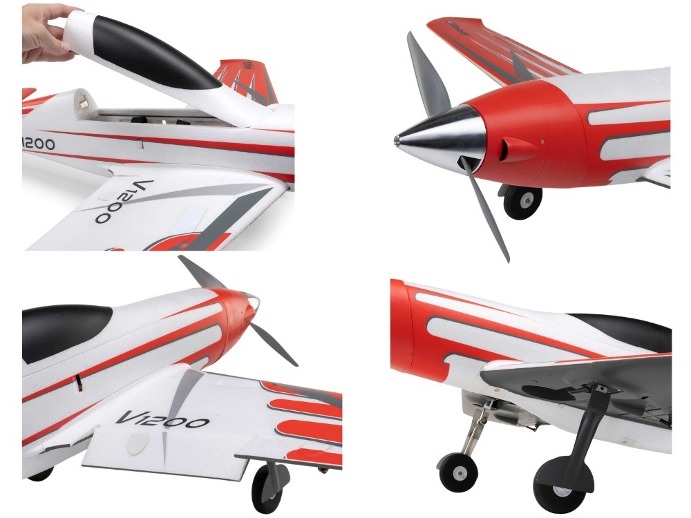 E-flite V1200 Speed Flieger 1.2m, Spw 1200mm, PNP-Set - EFL120075 – Bild 6