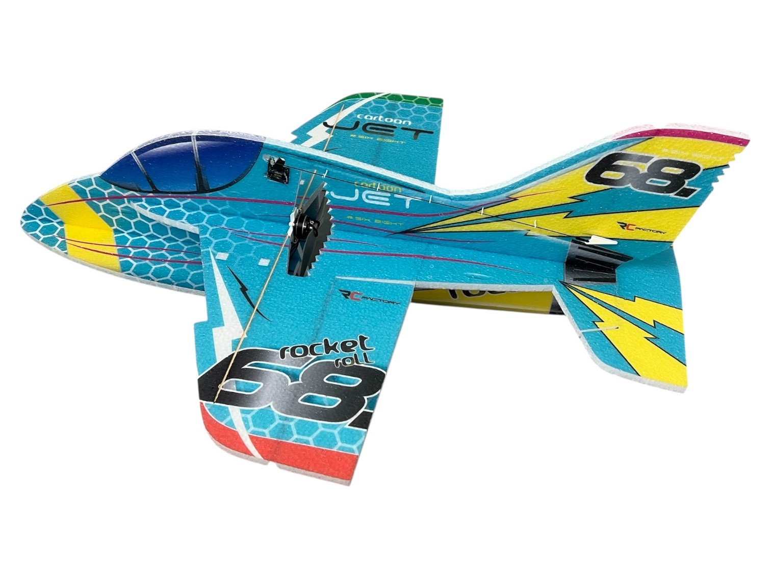 Cartoon Jet Rocket Roll 68, Spw 570mm, KIT-Version aus EPP von RC-Factory – Bild 2