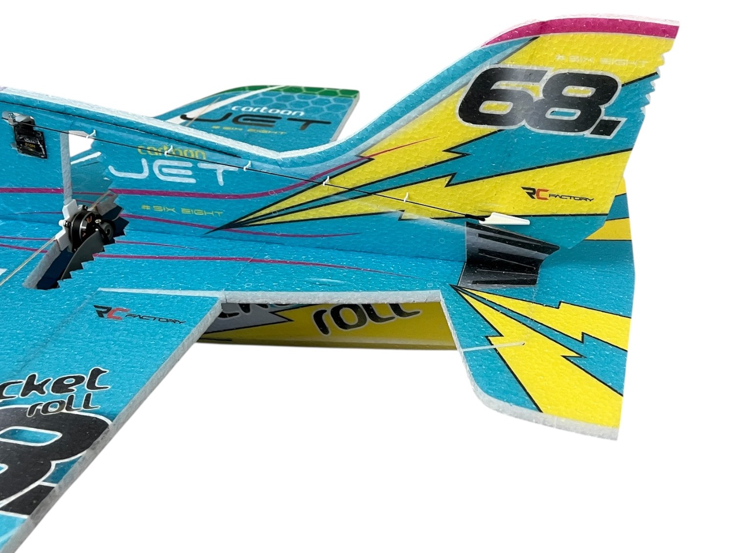 Cartoon Jet Rocket Roll 68, Spw 570mm, KIT-Version aus EPP von RC-Factory – Bild 4