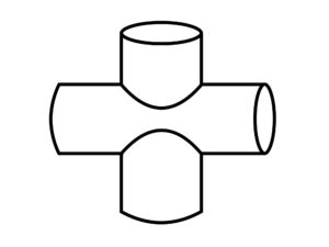 HEBU-Tent Ersatzteil Verbinder 4-Weg Nummer 10 zu 6m Zelten