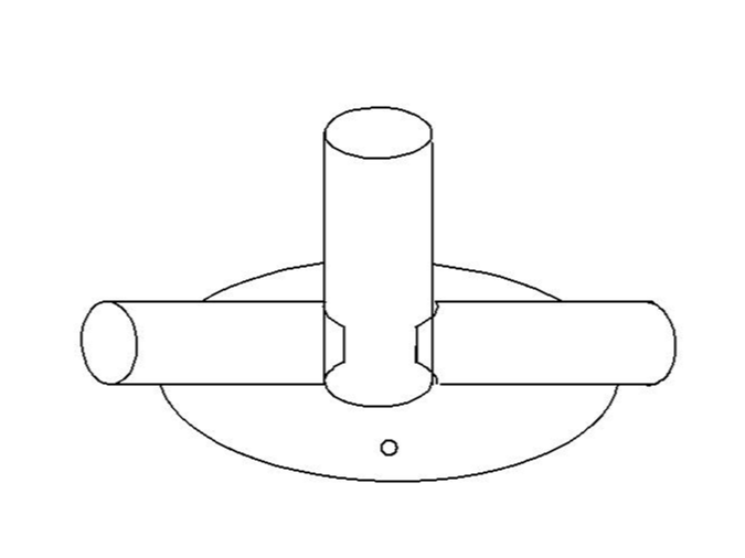 HEBU-Tent Ersatzteil Fuss seitlich Nummer 13 zu 6m Zelten