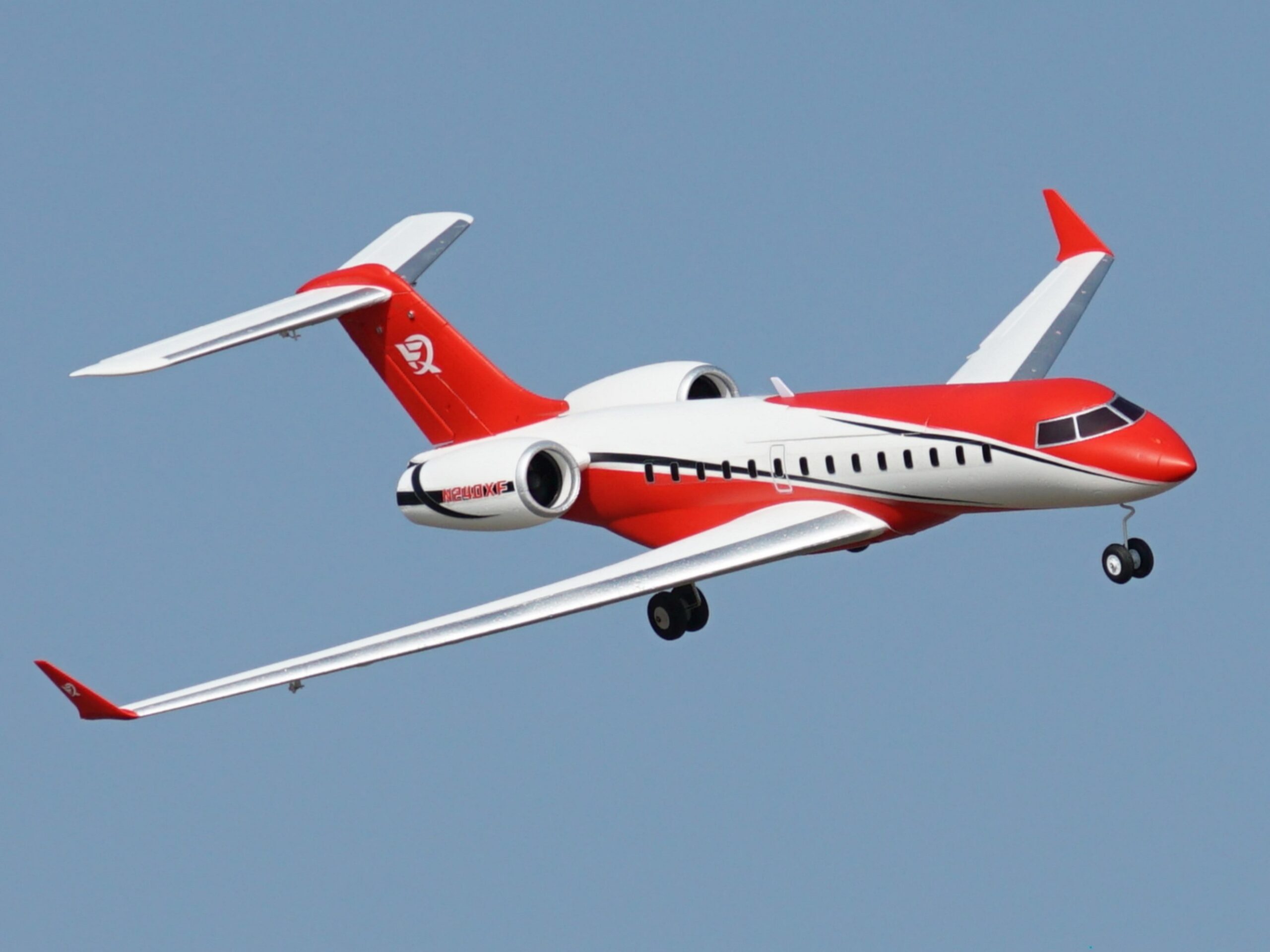 Business Jet J-65 - rot, Twin 40mm Impeller-Jet, Spw 1030mm, PNP-Set, XFLY-Model – Bild 2