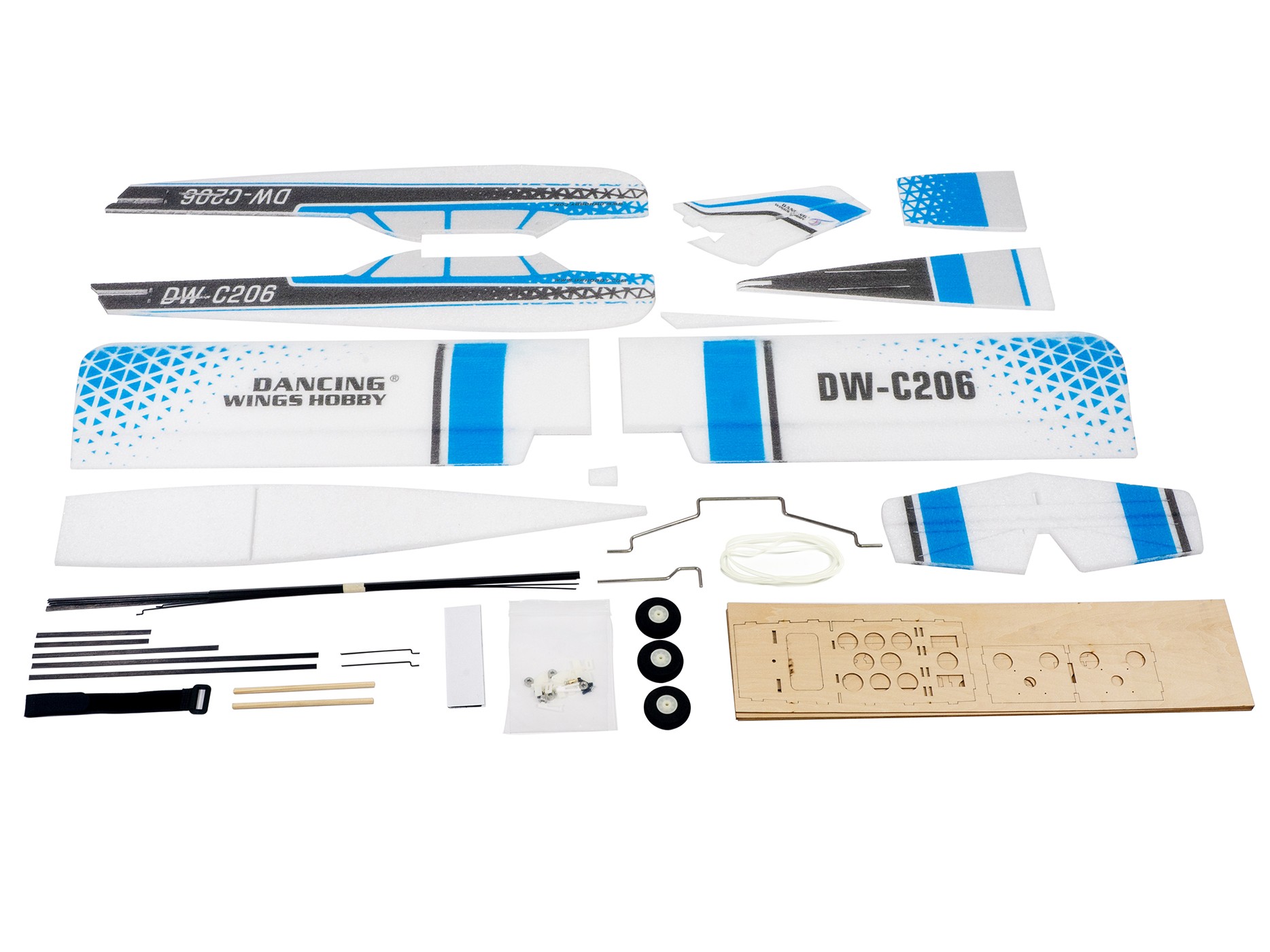 Cessna aus EPP - Balsa, Spw 1000mm, Kit-Bausatz von DW-Hobby – Bild 4