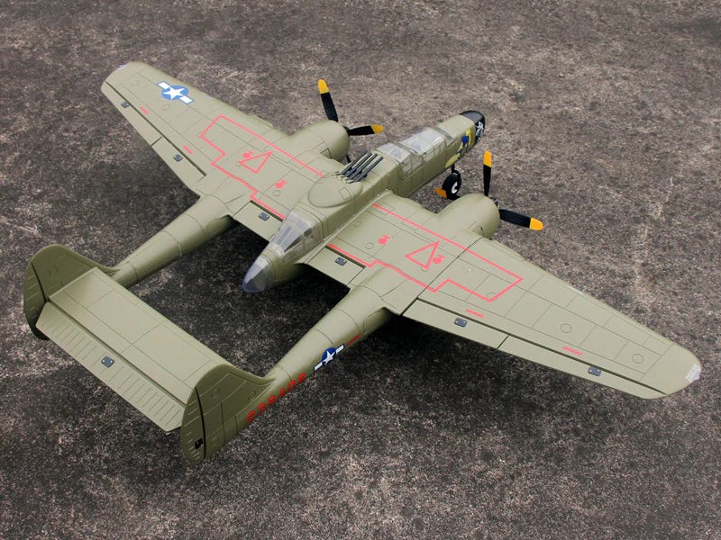 P-61 Black Widow grün, Spw 1500mm, PNP-Set von Dynam – Bild 2