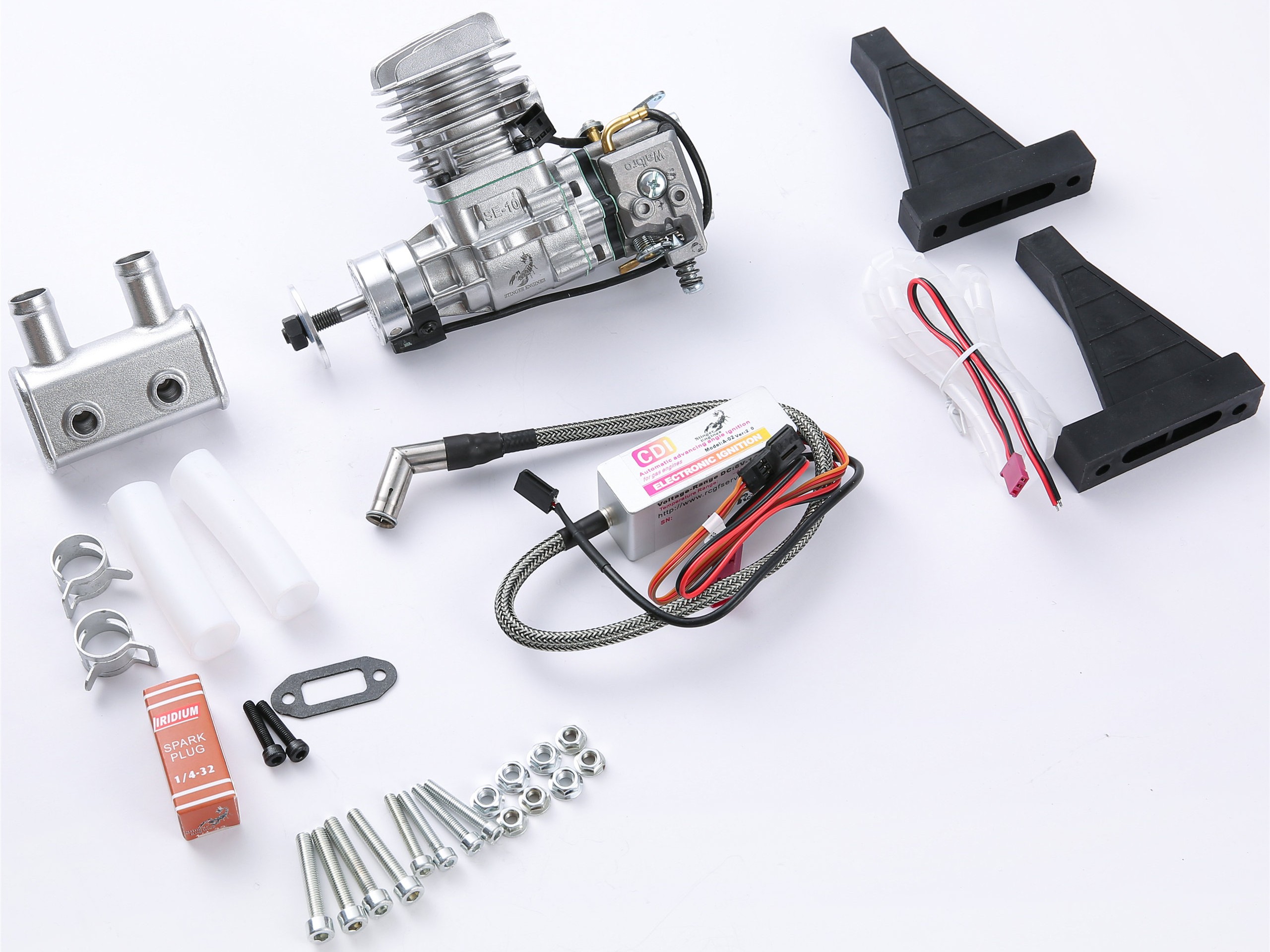 Stinger 10cc RE 1-Zylinder Benzinmotor mit Heckauslass – Bild 4