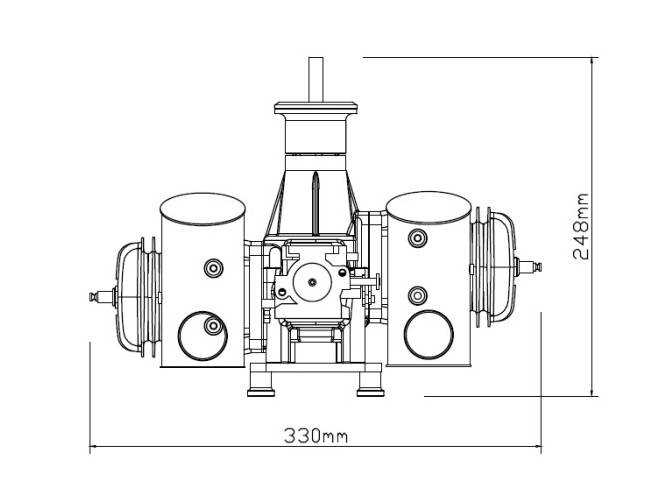 Stinger Pro 185cc Twin 2-Zylinder Boxer Benzinmotor – Bild 5