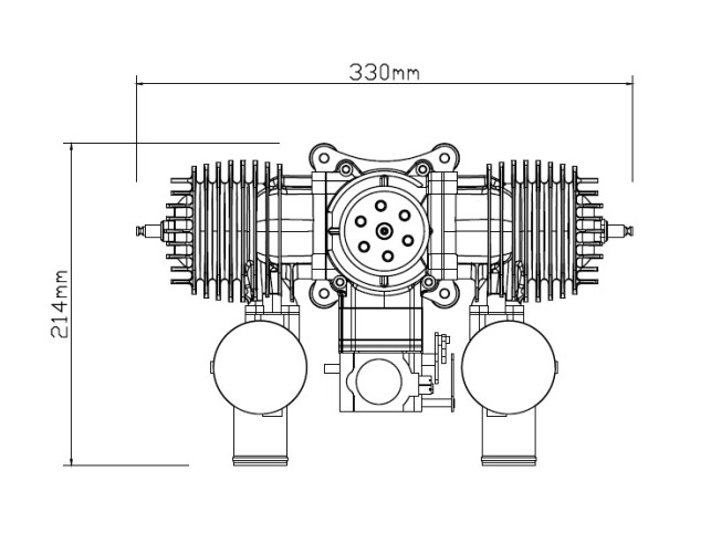 Stinger Pro 185cc Twin 2-Zylinder Boxer Benzinmotor – Bild 6