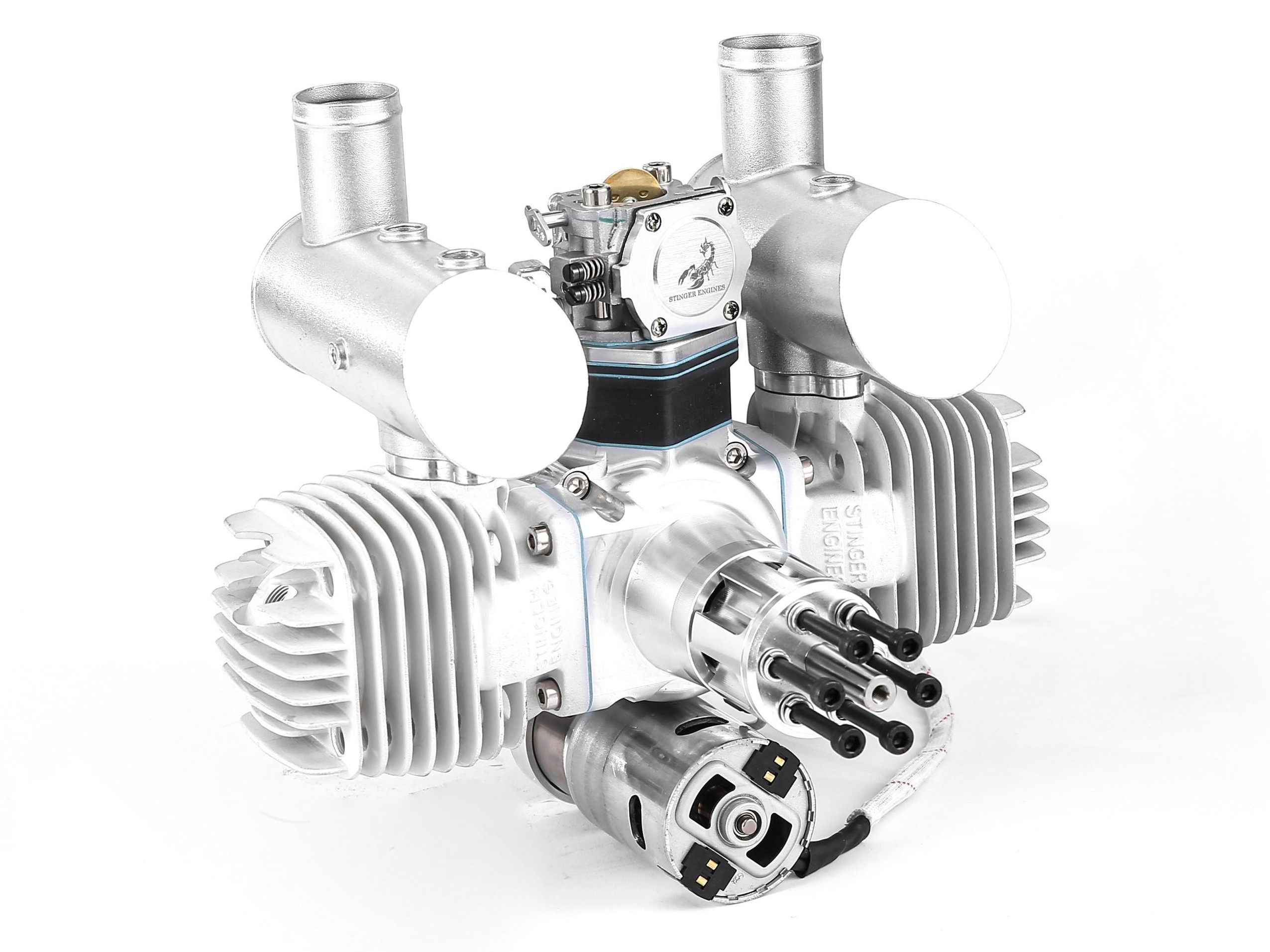 Stinger Pro 125cc Twin 2-Zylinder Boxer Benzinmotor mit Elektrostarter