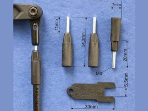 CFK Kugelgelenkadapter M3 für Rohr 5x3mm - 4er Set