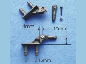 CFK Gabelruderhebel 5/10mm mit Kugelgelenk M2