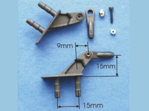 CFK Gabelruderhebel 5/15mm mit Kugelgelenk M2