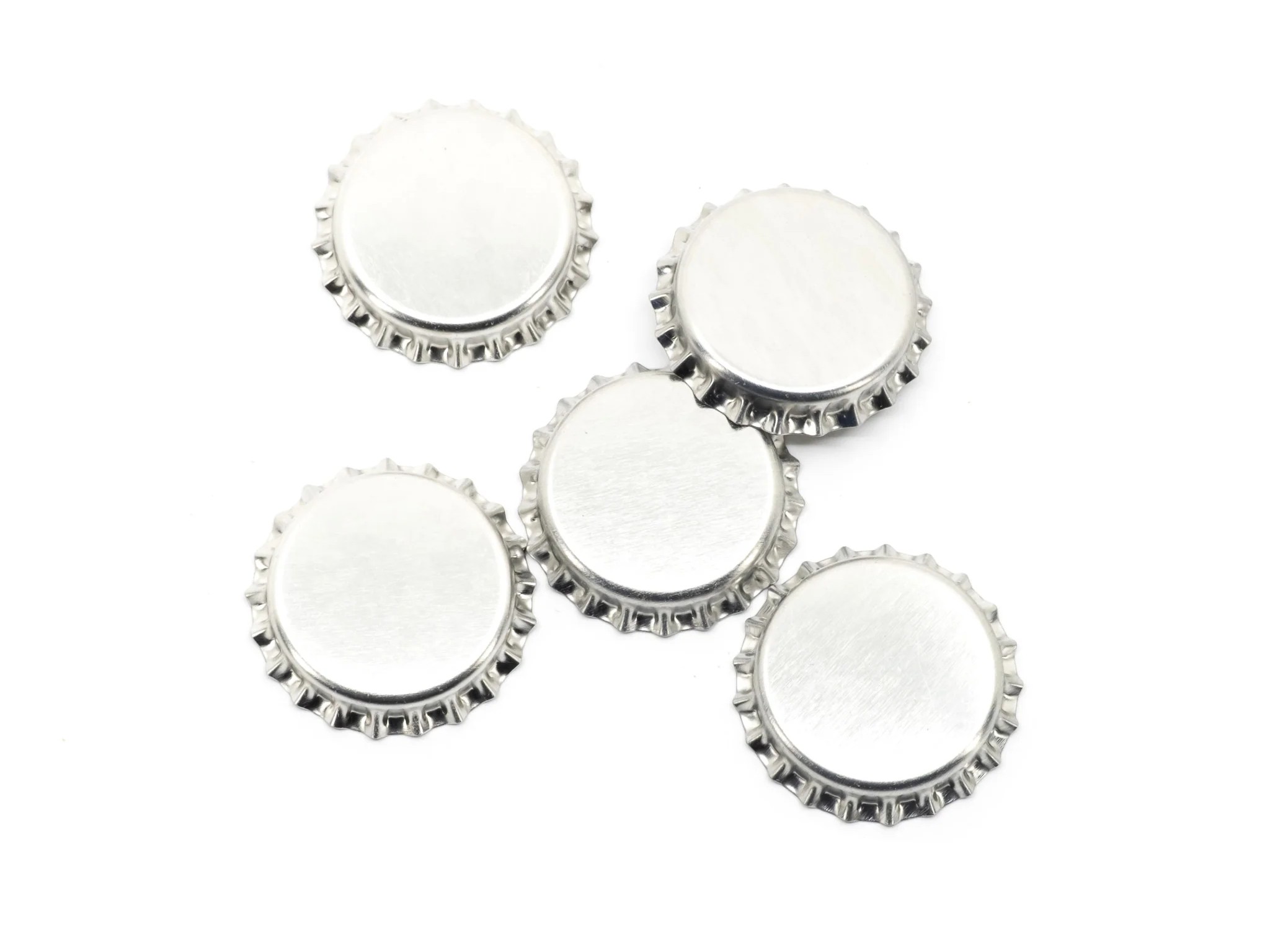 Kegland - Kronkorken - Bierflaschenverschluss 26mm - Set à 100 Stück - Silber