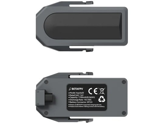 BetaFPV LiPo Akku 2S 1100mAh zu Aquila20 - 2er Set Exclusive Battery – Bild 2