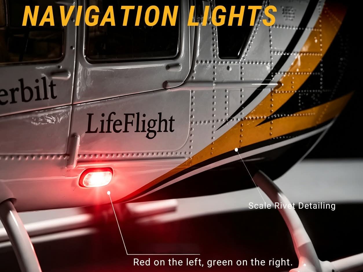 FLY WING EC-135 Lifeflight Vanderbilt Smart Scale Helikopter - ACE - GPS RTF-Set – Bild 5