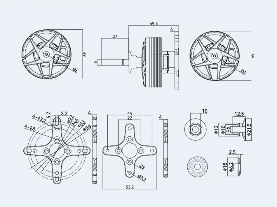 T-Motor AM480 - 900KV - 3D Power Combo zu 48 - 52 Zoll Modellen – Bild 5