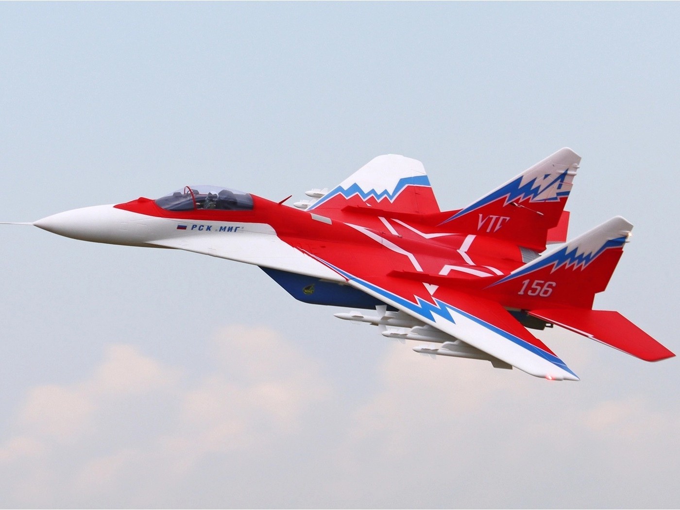 MiG-29 Fulcrum Red Star 80mm EDF Jet mit Gyro - Vector PNP-Set, Freewing