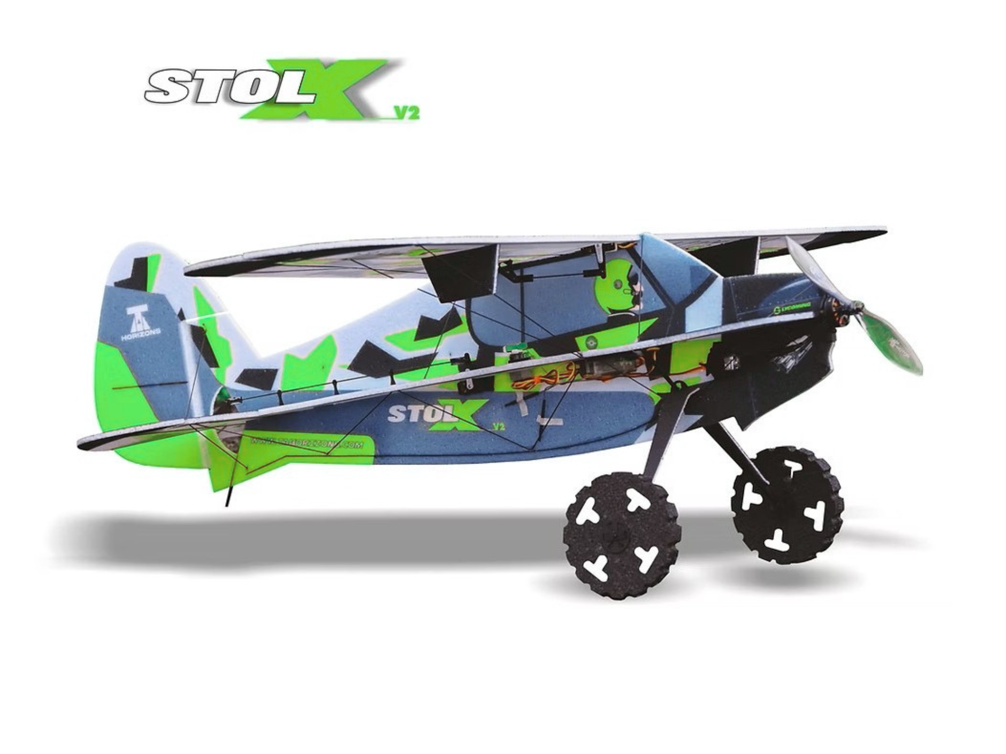 Stol X V2 3D - 940mm - KIT-Bausatz aus EPP - Camouflage Grün - TA Horizons