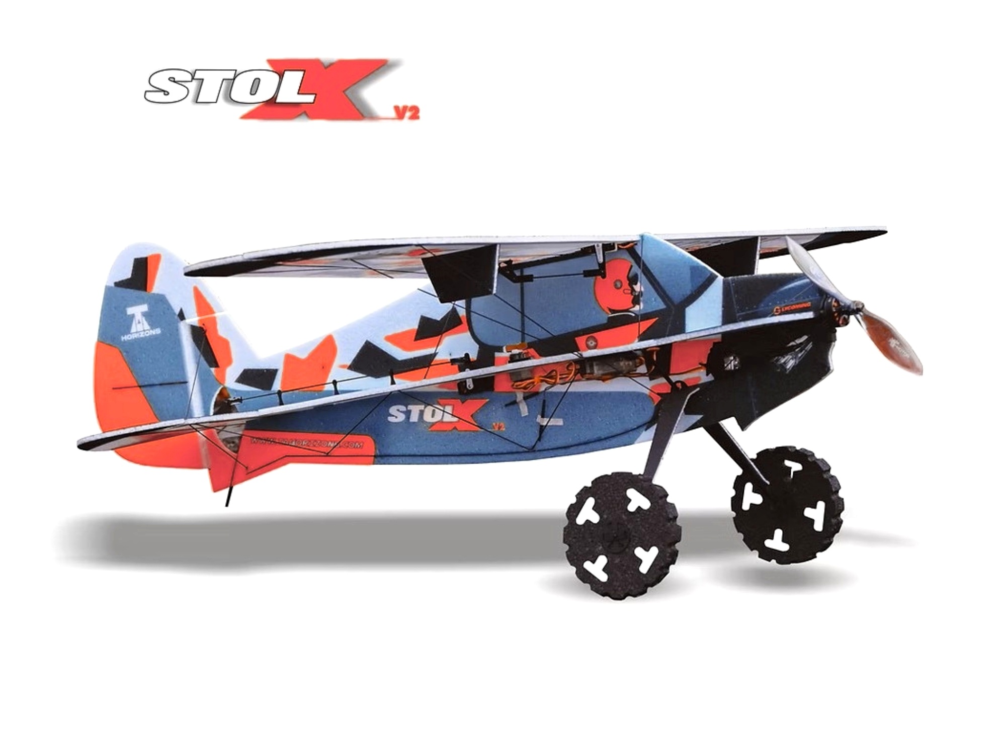 Stol X V2 3D - 940mm - KIT-Bausatz aus EPP - Camouflage Rot - TA Horizons
