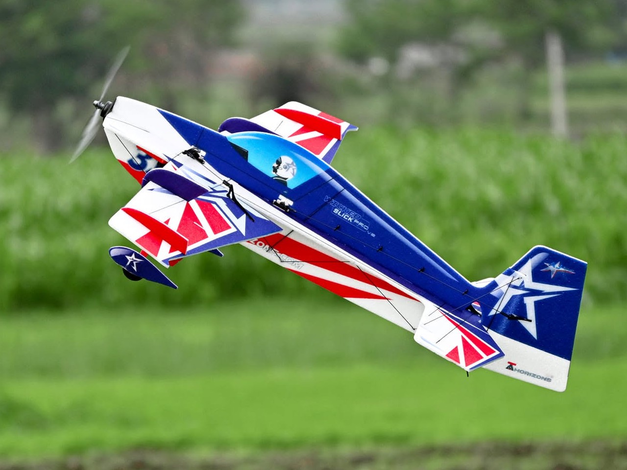 Wicked Slick Pro V2 33" 3D - 838mm - KIT-Bausatz aus EPP - AJ Scheme blau - TA Horizons – Bild 4