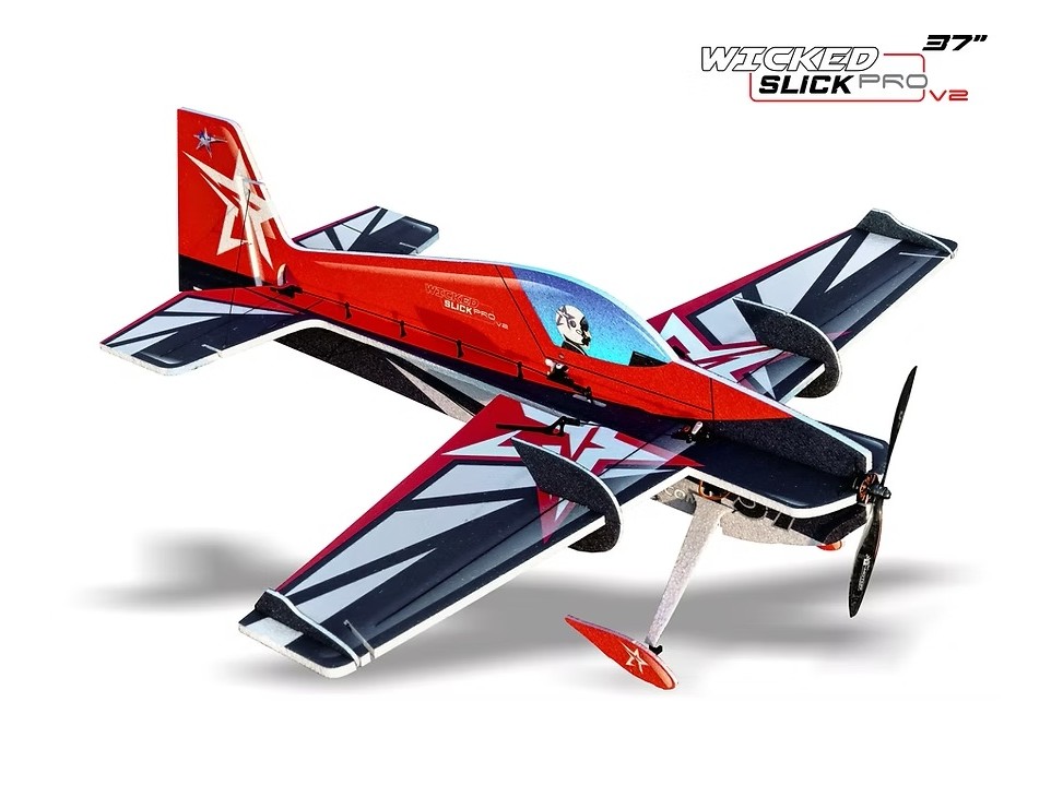 Wicked Slick Pro V2 37" - 940mm - KIT-Bausatz aus EPP - AJ Scheme rot - TA Horizons