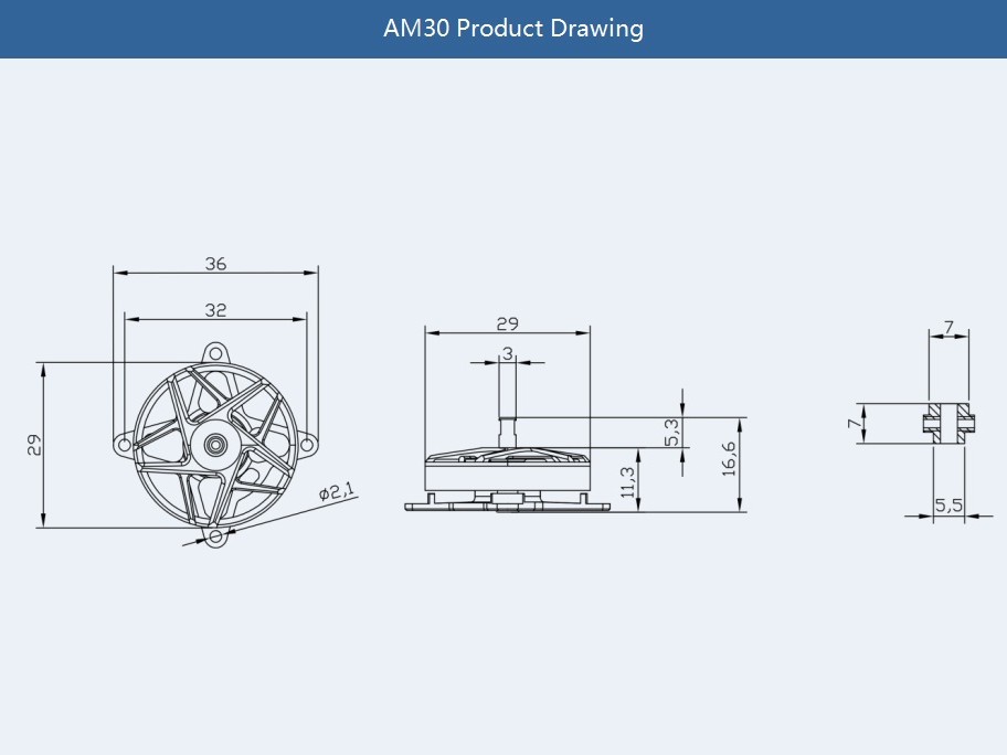 T-Motor Brushless Motor AM30 F3P Competition - 1750KV - 2-3S – Bild 4