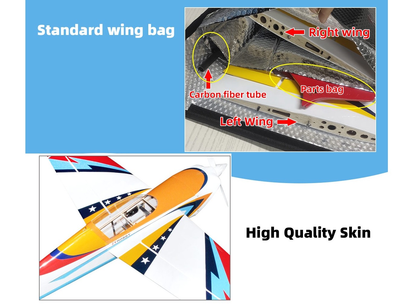 VOTEC 322 - 48 Zoll - Spw 1228mm - PNP-Set - ZYHOBBY – Bild 5