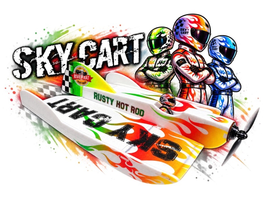 Sky Cart blau - Fun Racer, Länge 610mm, KIT-Version aus 8mm EPP - RC-Factory – Bild 4