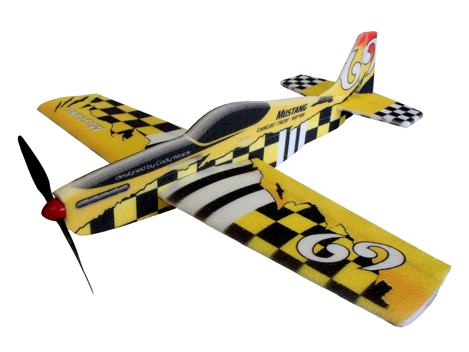 Mustang gelb, Spw 780mm, KIT-Version aus EPP von RC-Factory