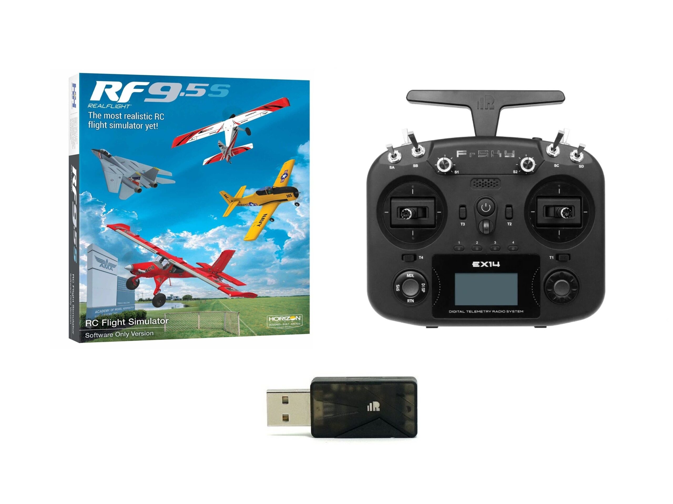 RealFlight Evolution RC Flight Simulator - FrSky Advanced Komplett-Set
