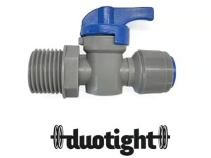 KegLand duotight Kugelhahn Absperrventil 9.5 mm (3/8") Steckanschluss x 1/2" Aussengewinde
