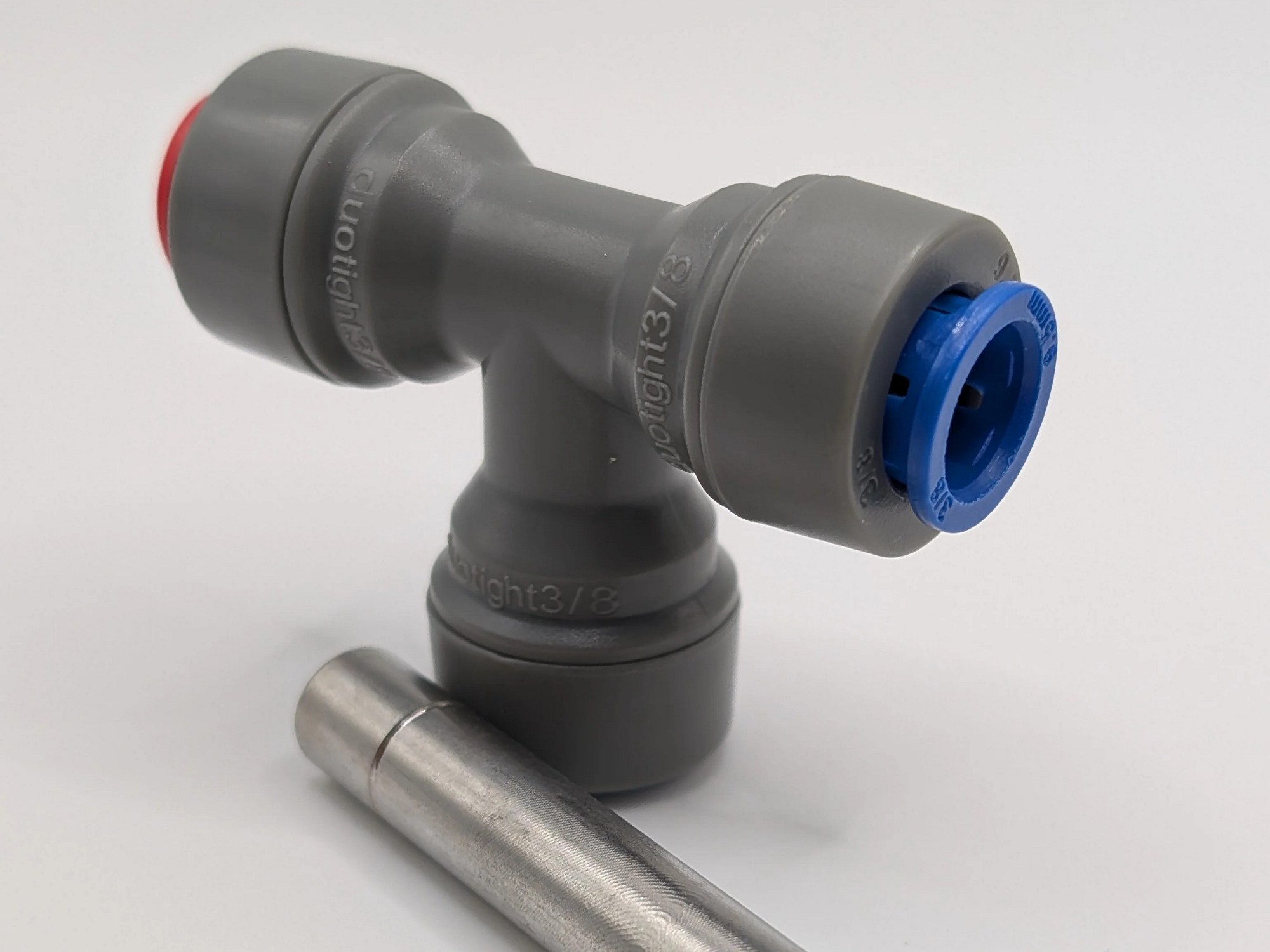 KegLand duotight 9.5 mm (3/8") T-Stück mit Tauchhülse für Fühler (3.5 - 4.5 mm) – Bild 3