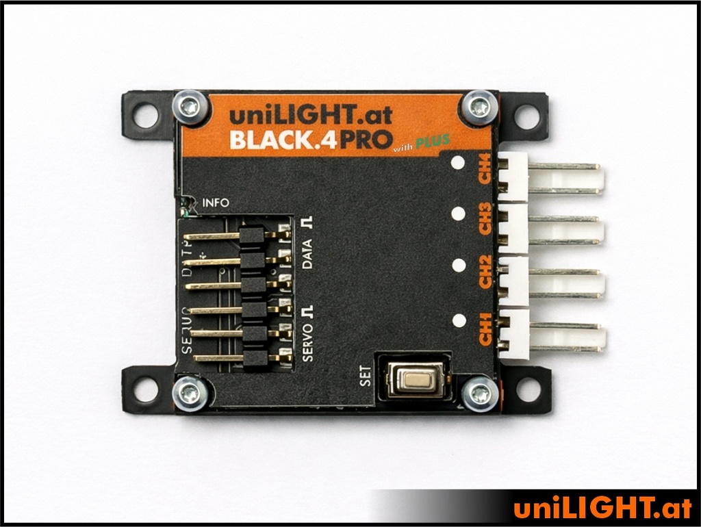 uniLIGHT 4-Kanal PRO, BLACK.4+ PLUS PRO - MODUL-B4PRO