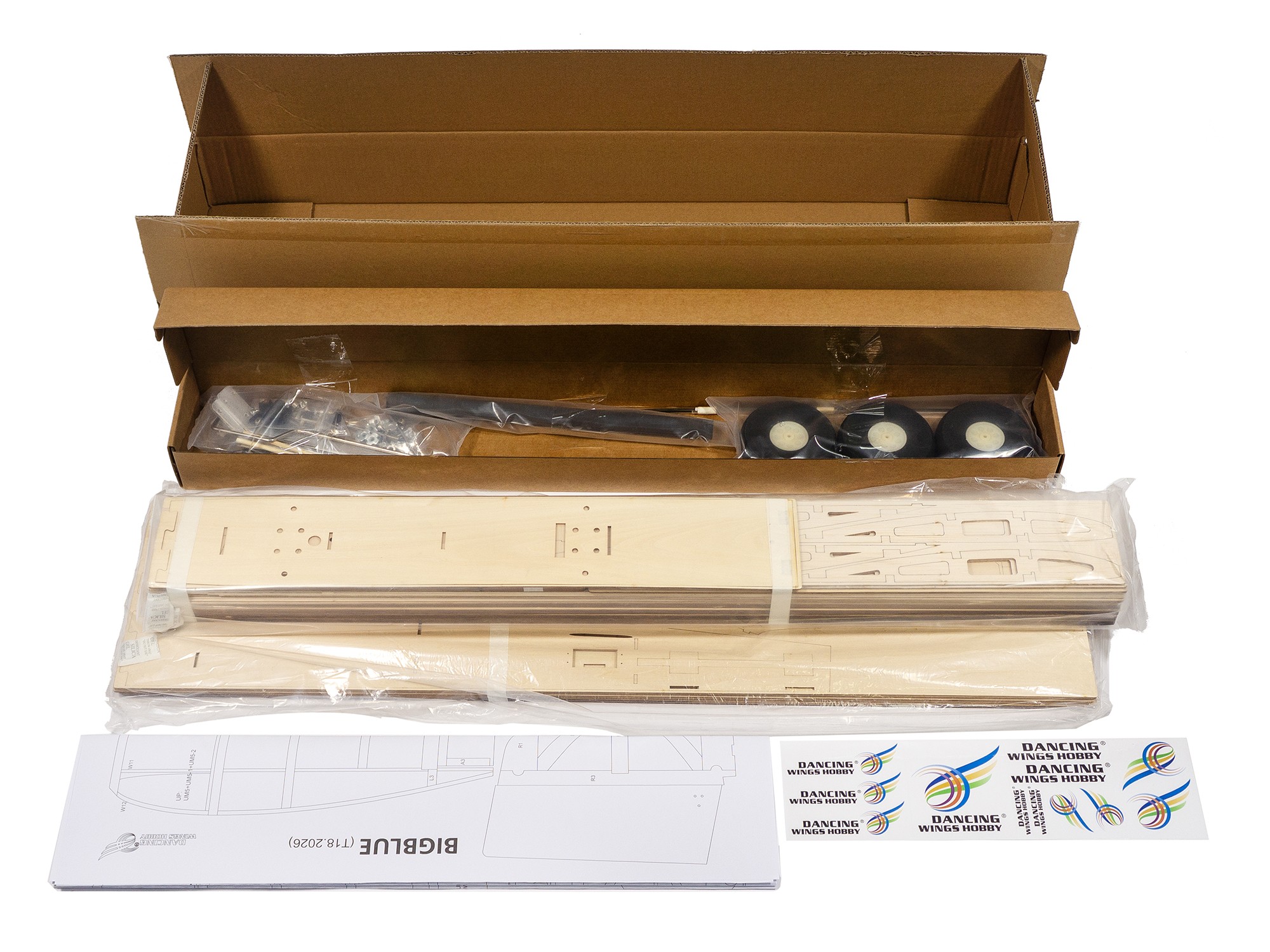 DW Hobby - BigBlue Trainer Schleppflugzeug, Spw 1800mm - KIT-Bausatz aus Balsaholz – Bild 6