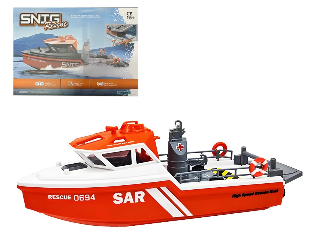 RC Rettungsboot Brushless - weiss - 1:32 - Brushless RTR-Set