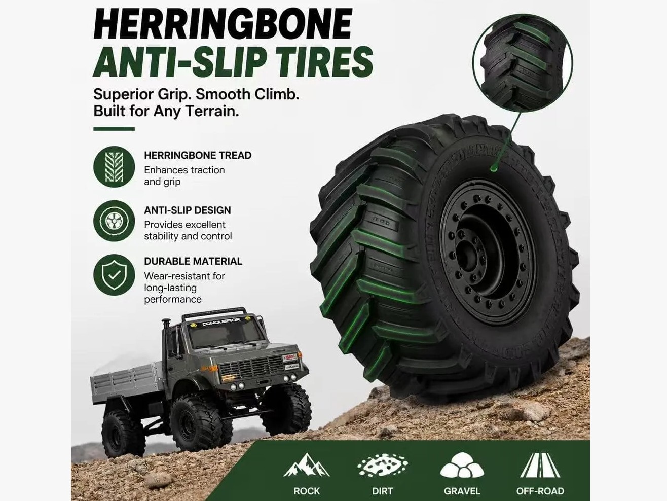 WLtoys Big Shark Conqueror 1:6 - 4WD Crawler-Truck - ARTR-Set - silber – Bild 4