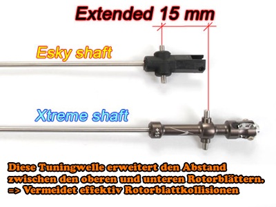 Xtreme Tuning innere Rotorwelle verlängert +15 mm (Tuning Big Lama) – Bild 2
