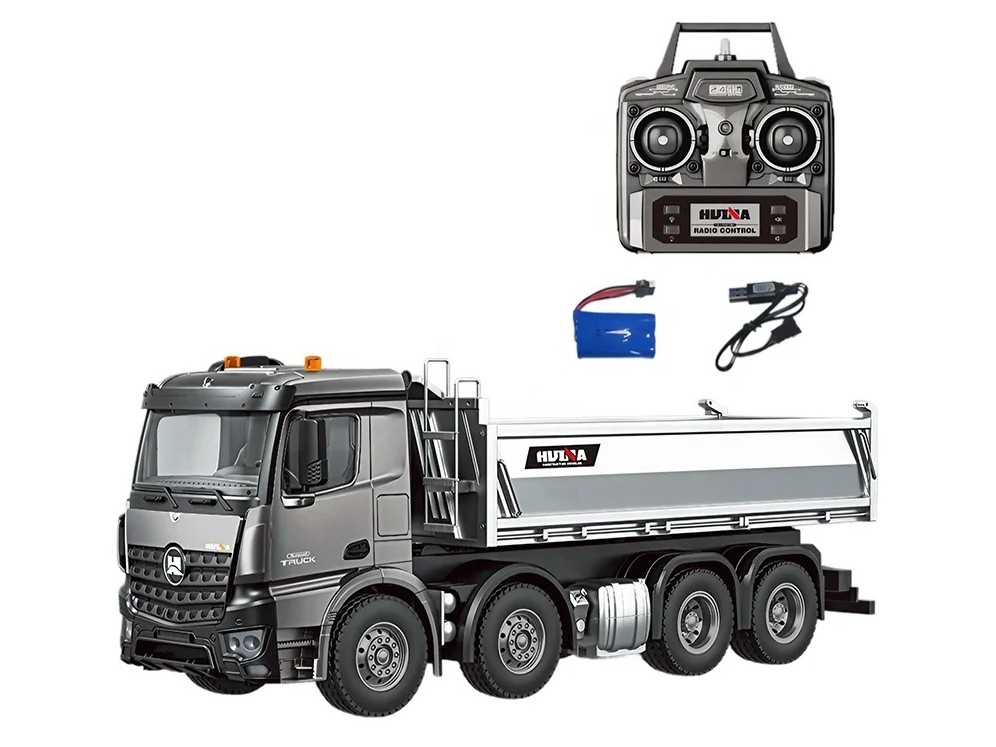 RC LKW Kipper 4-achsig - grau - 1:14 - Huina 1536PRO