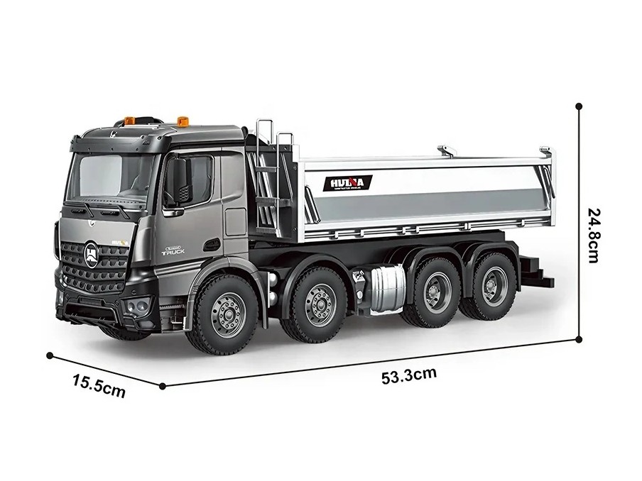 RC LKW Kipper 4-achsig - grau - 1:14 - Huina 1536PRO – Bild 3