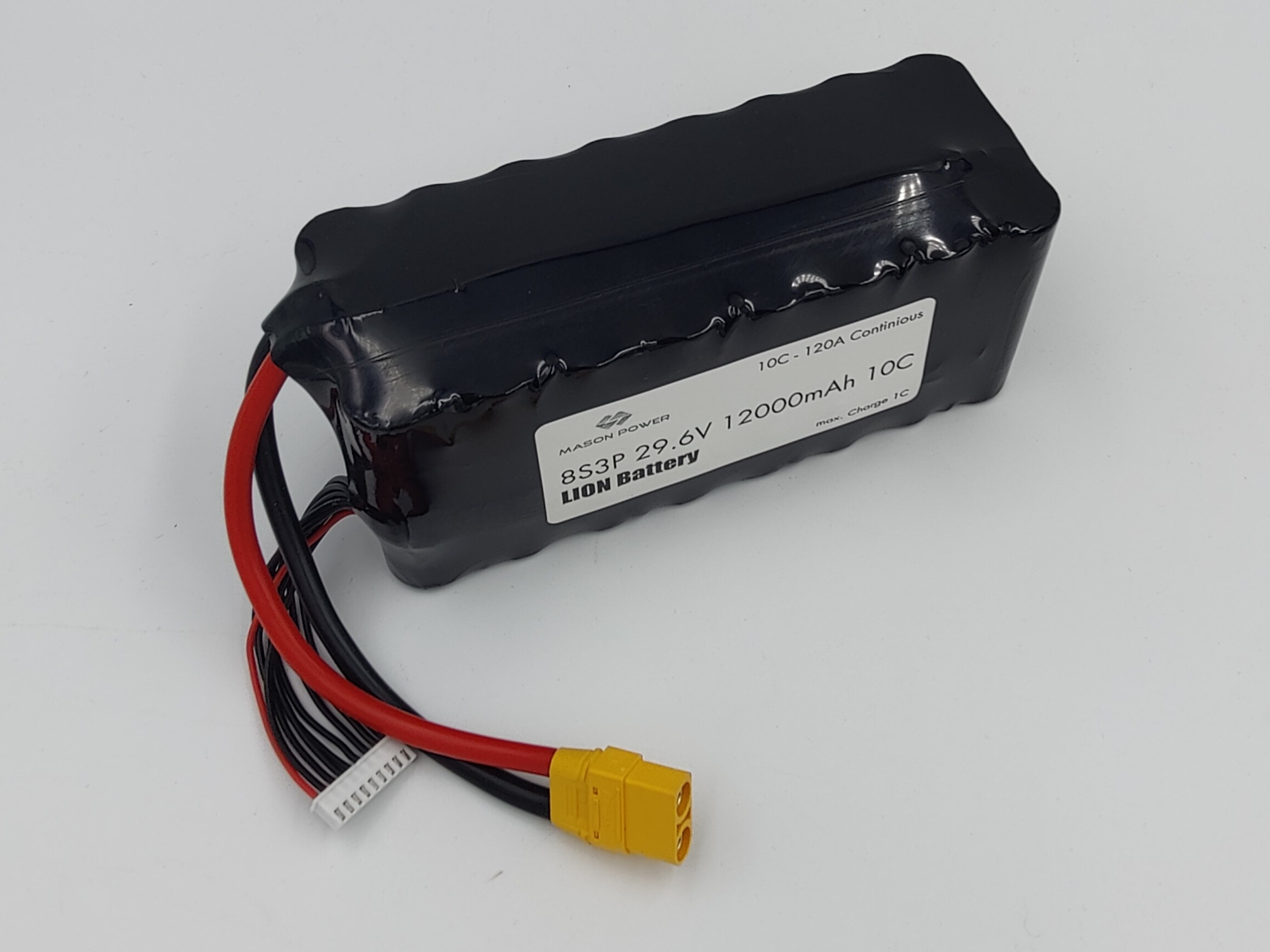 MASON Liion Akku 8S3P / 29.6V 12000mAh 10C - XT90 – Bild 2