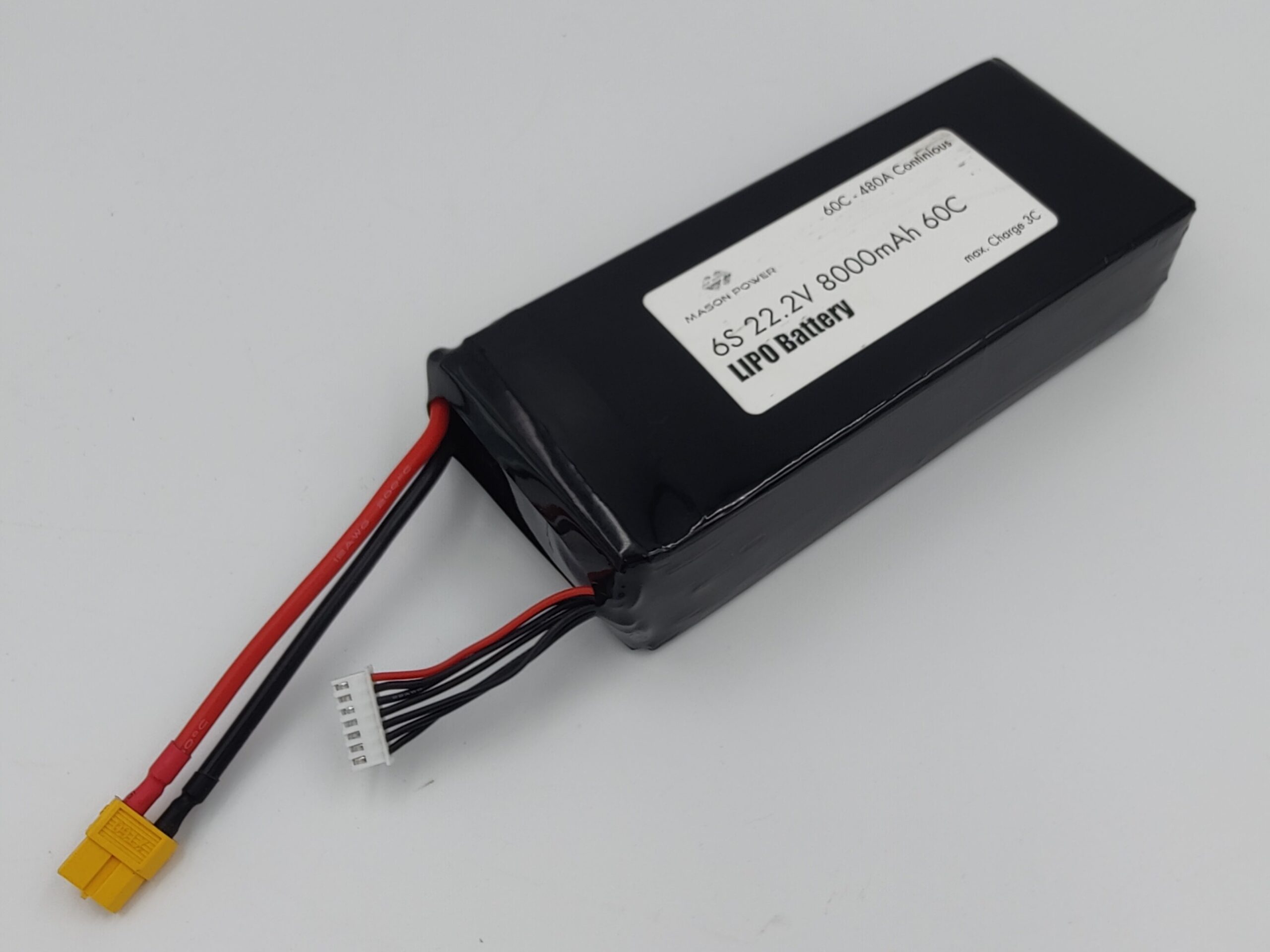 MASON LiPo Akku 6S/22.2V 8000mAh 60C - XT60