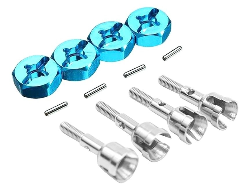 Radmitnehmer 12mm mit Achse für 1:10 Buggys HSP, Tamiya, Traxxas